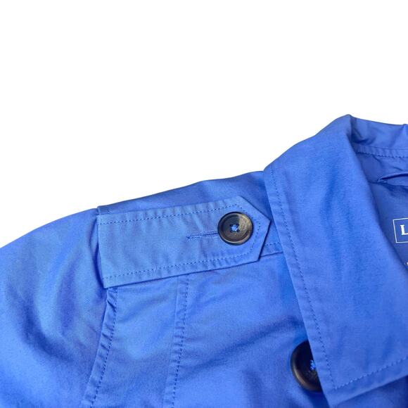 L.L. Bean Women's Double Breasted Long Trench Coat Periwinkle Blue Size 2X - Picture 5 of 9